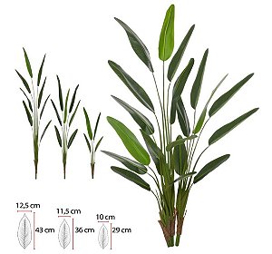 Planta Árvore Artificial Estrelícia Real Toque X19 Verde 1,50m
